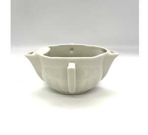 VTG PILLIVUYT White Porcelain Gravy Sauce Boat Fat Separator 2 Spouts 723 France